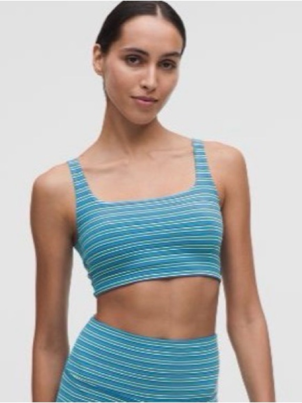 Bend this and Square up bra, light support- Variegated Stripe twice blue yellow